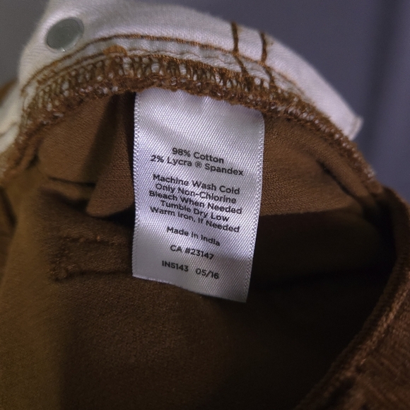 Talbots Corduroy Flare Pants Brown Size 6 Flawless Five Pocket - Picture 6 of 6